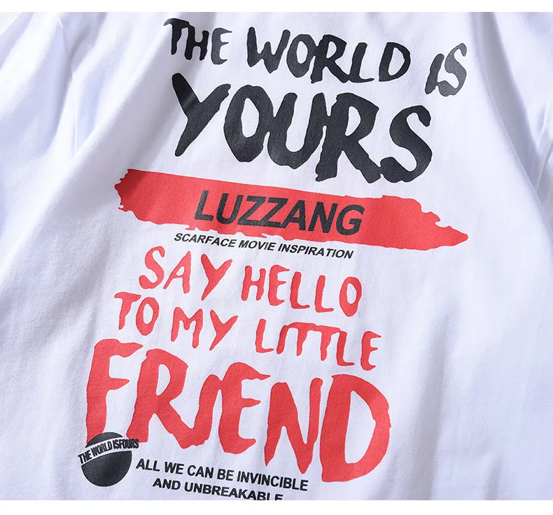Summer Short Sleeve T-Shirt Trendy Loose Matching Tops Cotton T-Shirt