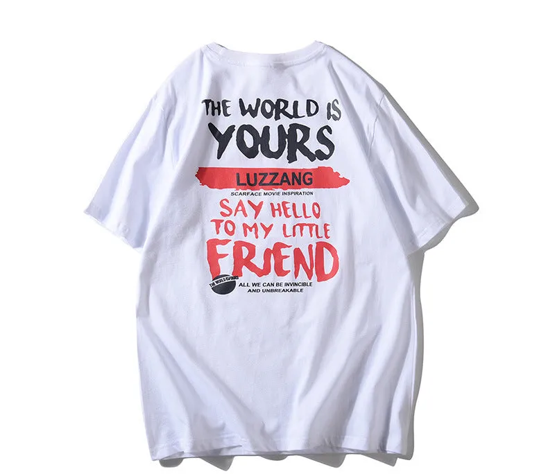 Summer Short Sleeve T-Shirt Trendy Loose Matching Tops Cotton T-Shirt
