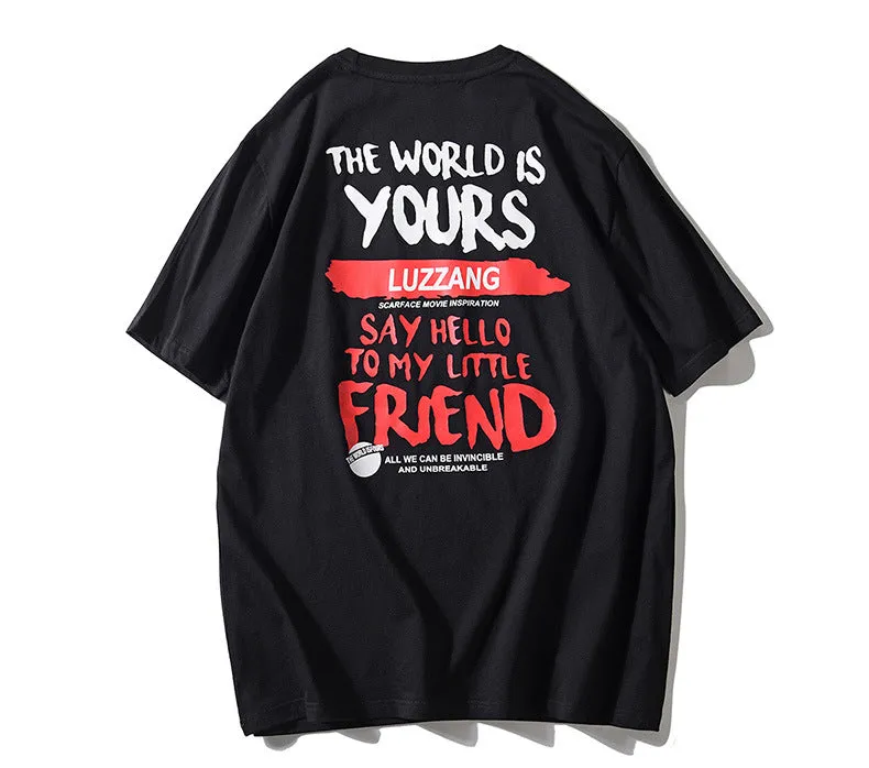 Summer Short Sleeve T-Shirt Trendy Loose Matching Tops Cotton T-Shirt