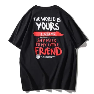 Summer Short Sleeve T-Shirt Trendy Loose Matching Tops Cotton T-Shirt