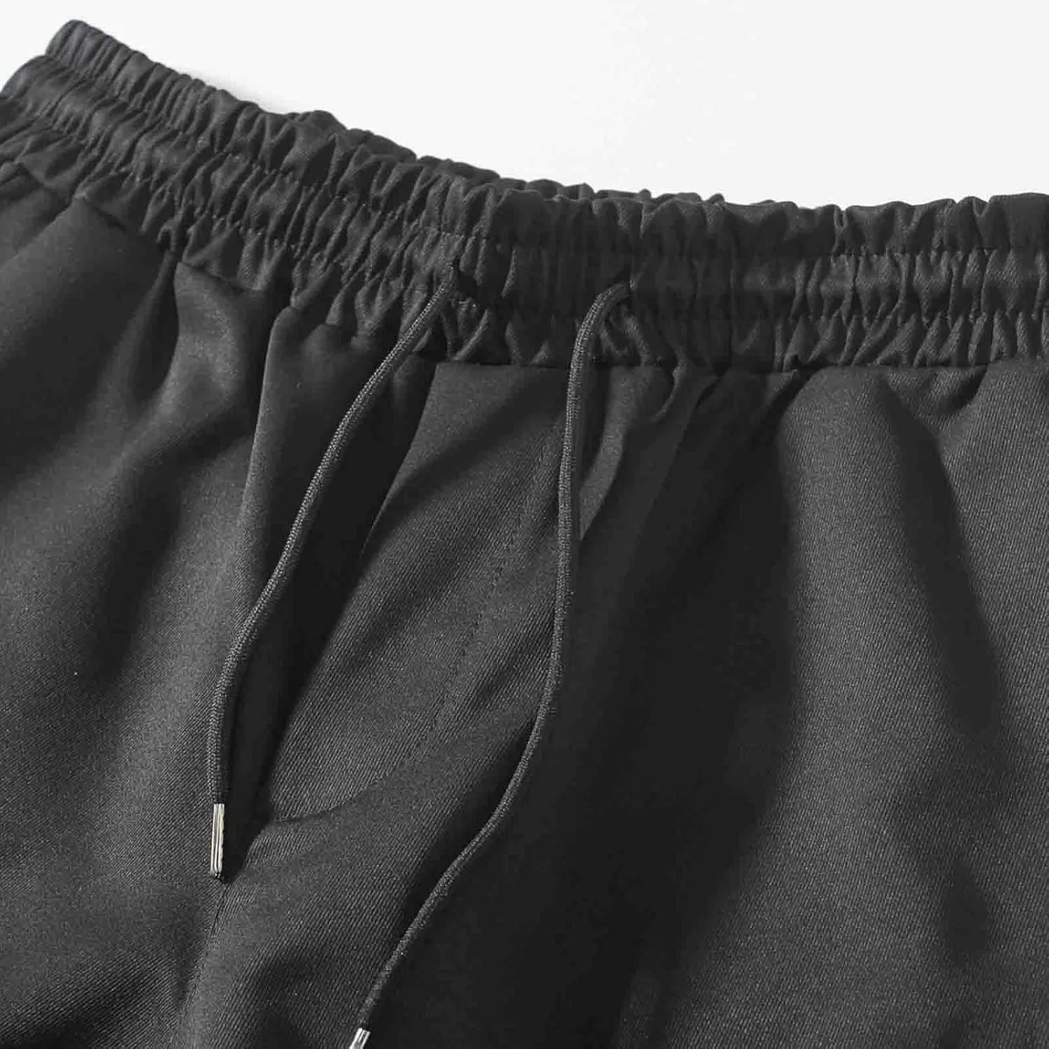 Summer Shorts with Multi Pocket Tie Elastic Waist Solid Color Cargo Shorts for Men Basic Casual Loose Fit