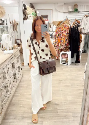 Tara Linen Pants - White