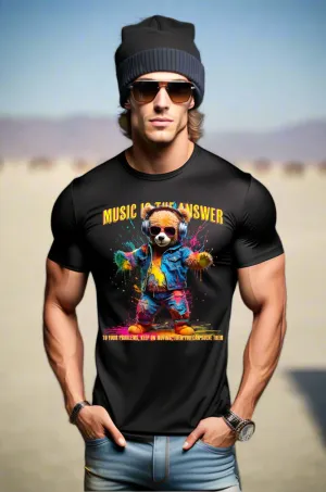 Teddy Music is the Answer Art T-Shirts | GM Trademark