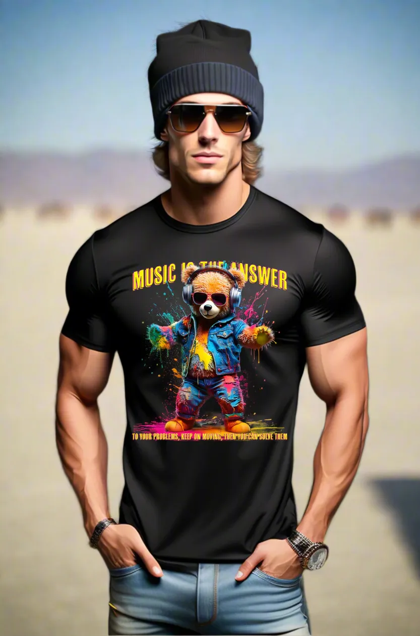 Teddy Music is the Answer Art T-Shirts | GM Trademark