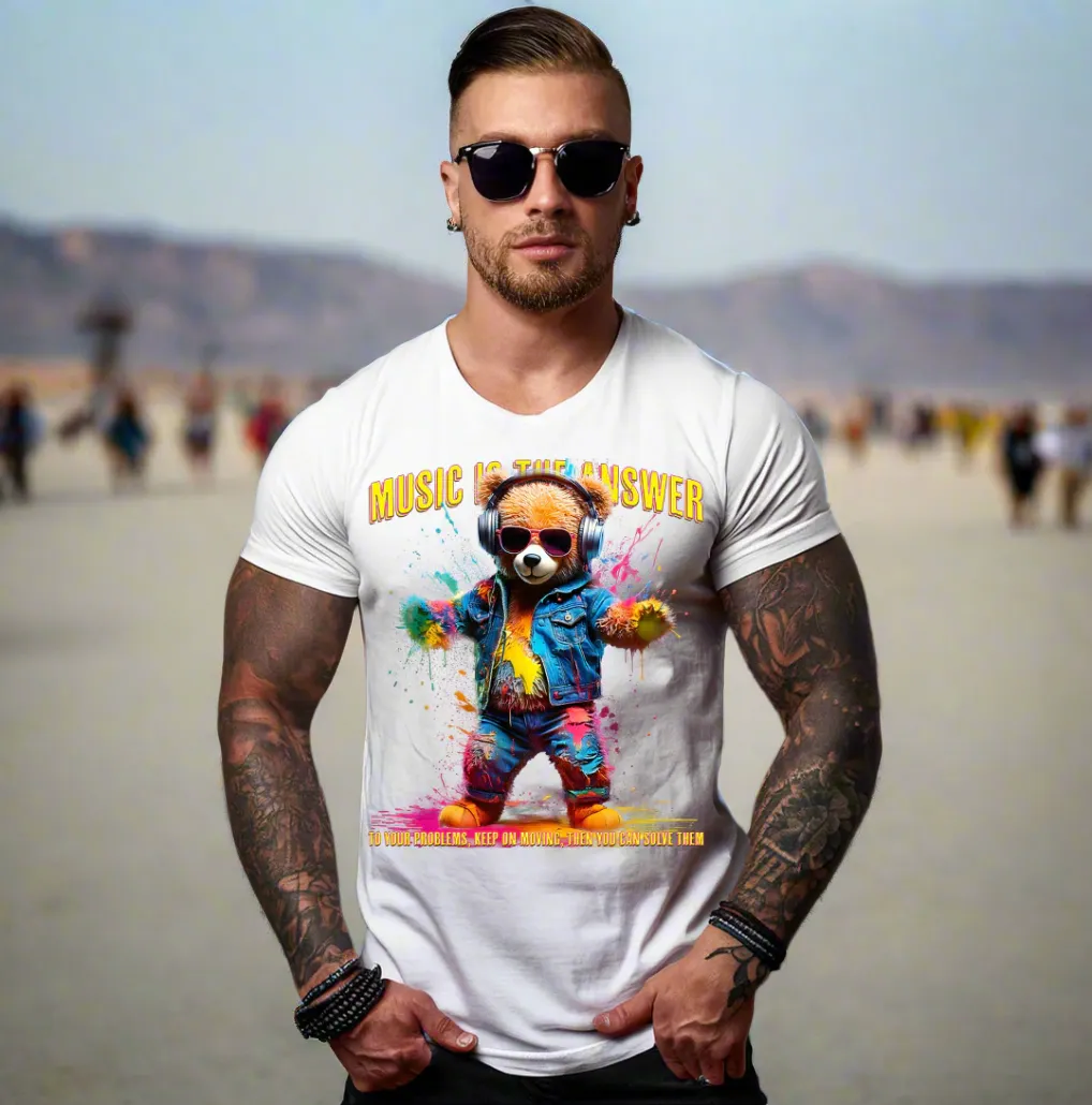 Teddy Music is the Answer Art T-Shirts | GM Trademark