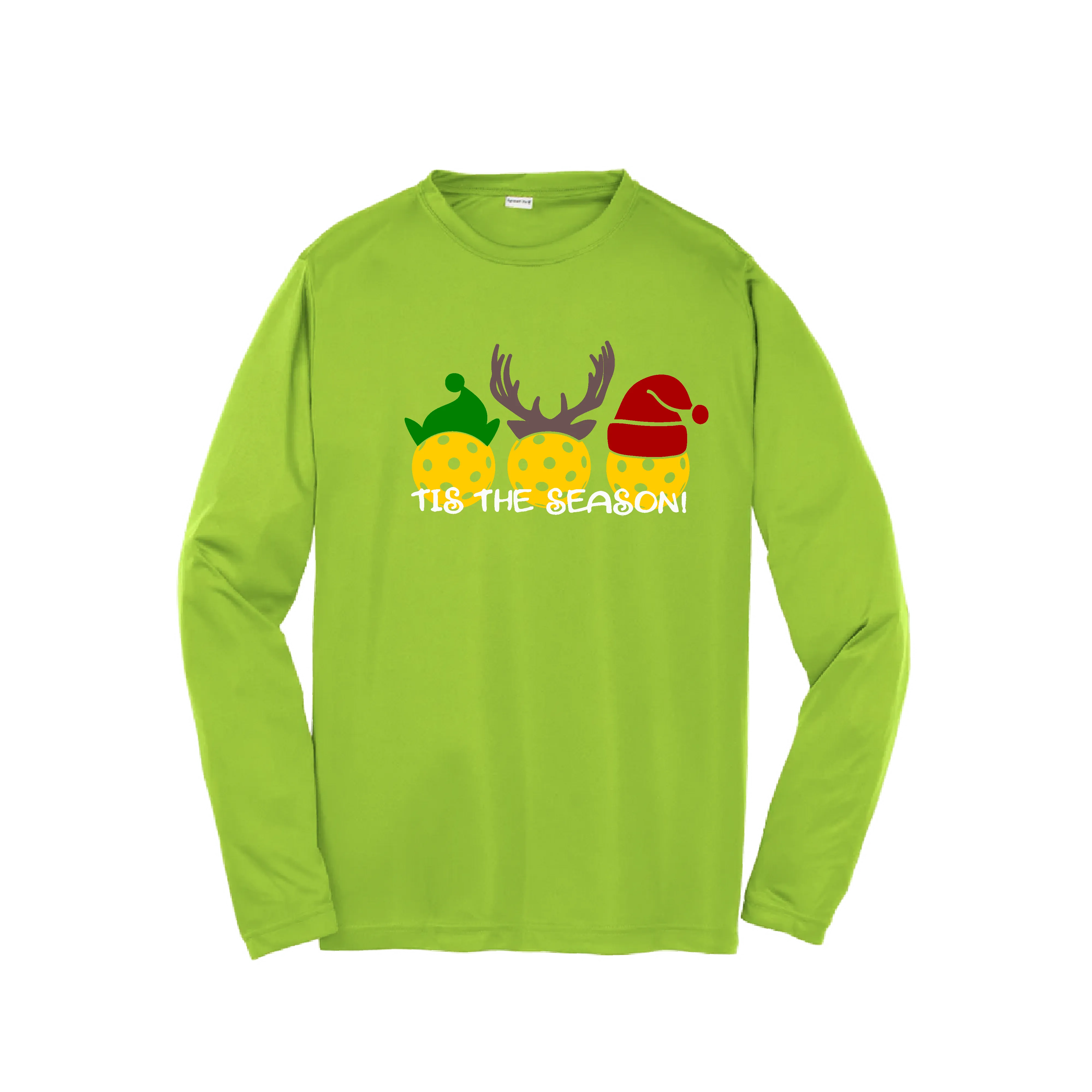 Tis the Season | Youth Long Sleeve Pickleball Shirts | 100% Polyester