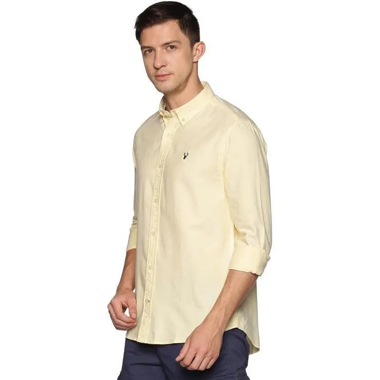 U.S. ELK Boys' and Men's Long Sleeve Button Down Dress Shirts-Yellow