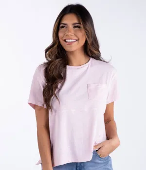 Varsity Blues Tee - Pink Lemonade