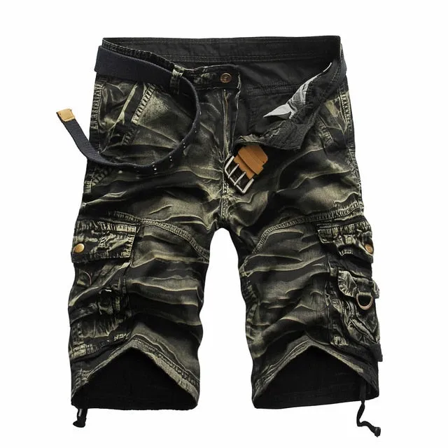 West Louis Men's Comfortable Camo Cargo Shorts