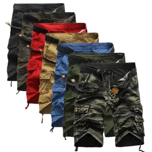 West Louis Men's Comfortable Camo Cargo Shorts