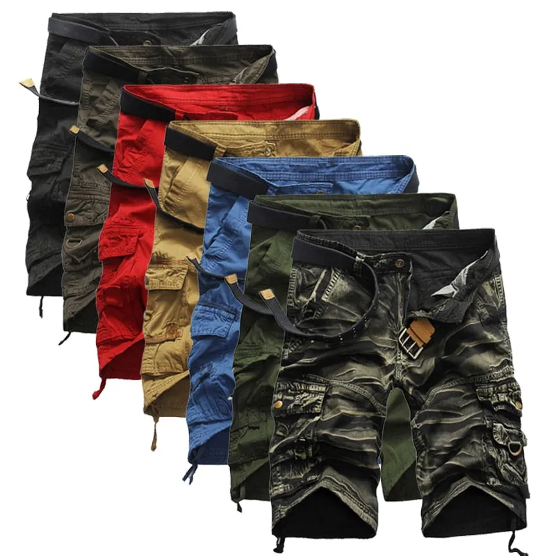 West Louis Men's Comfortable Camo Cargo Shorts