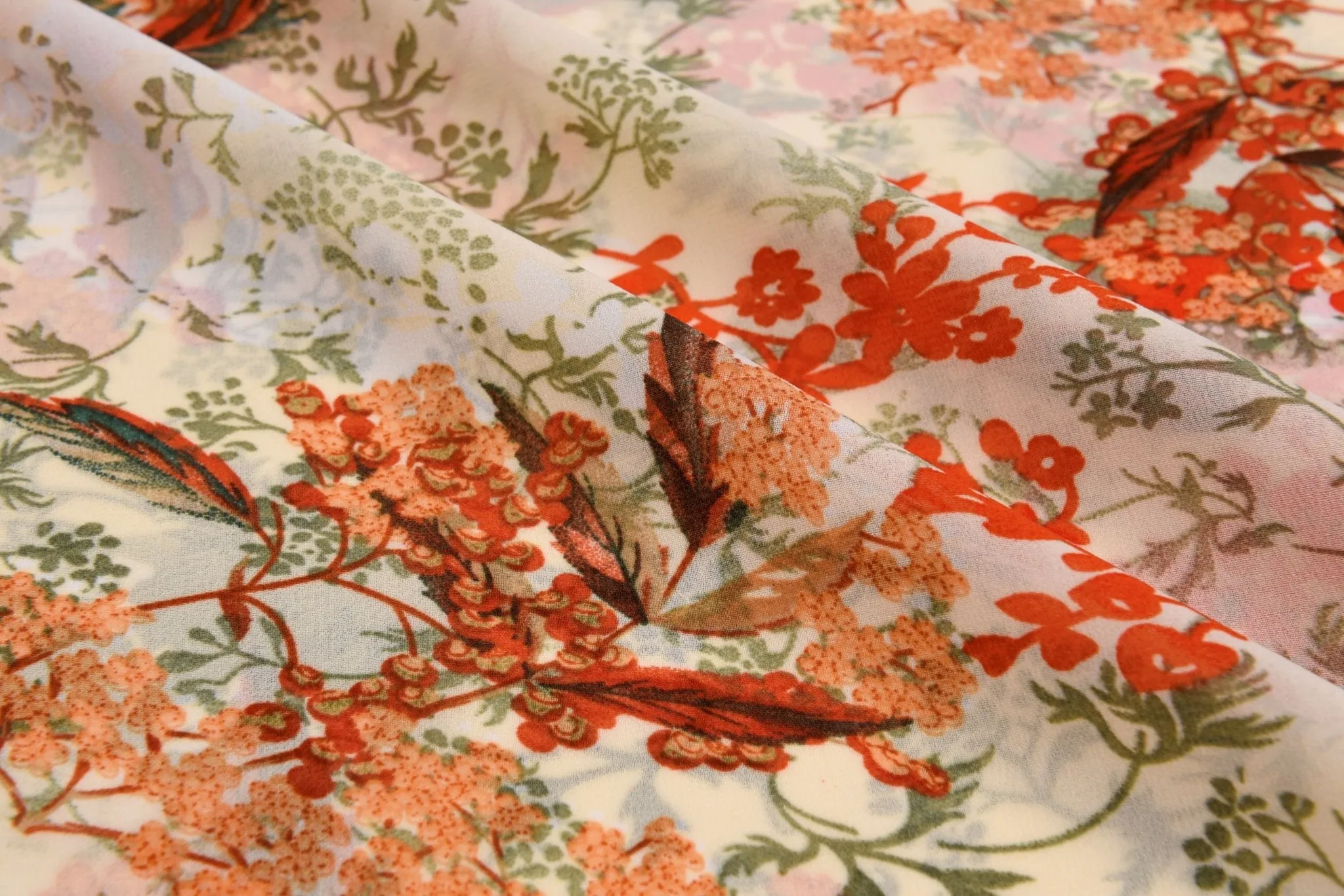 Wild Flower Waltz Chiffon Georgette Digital Print Fabric - #269