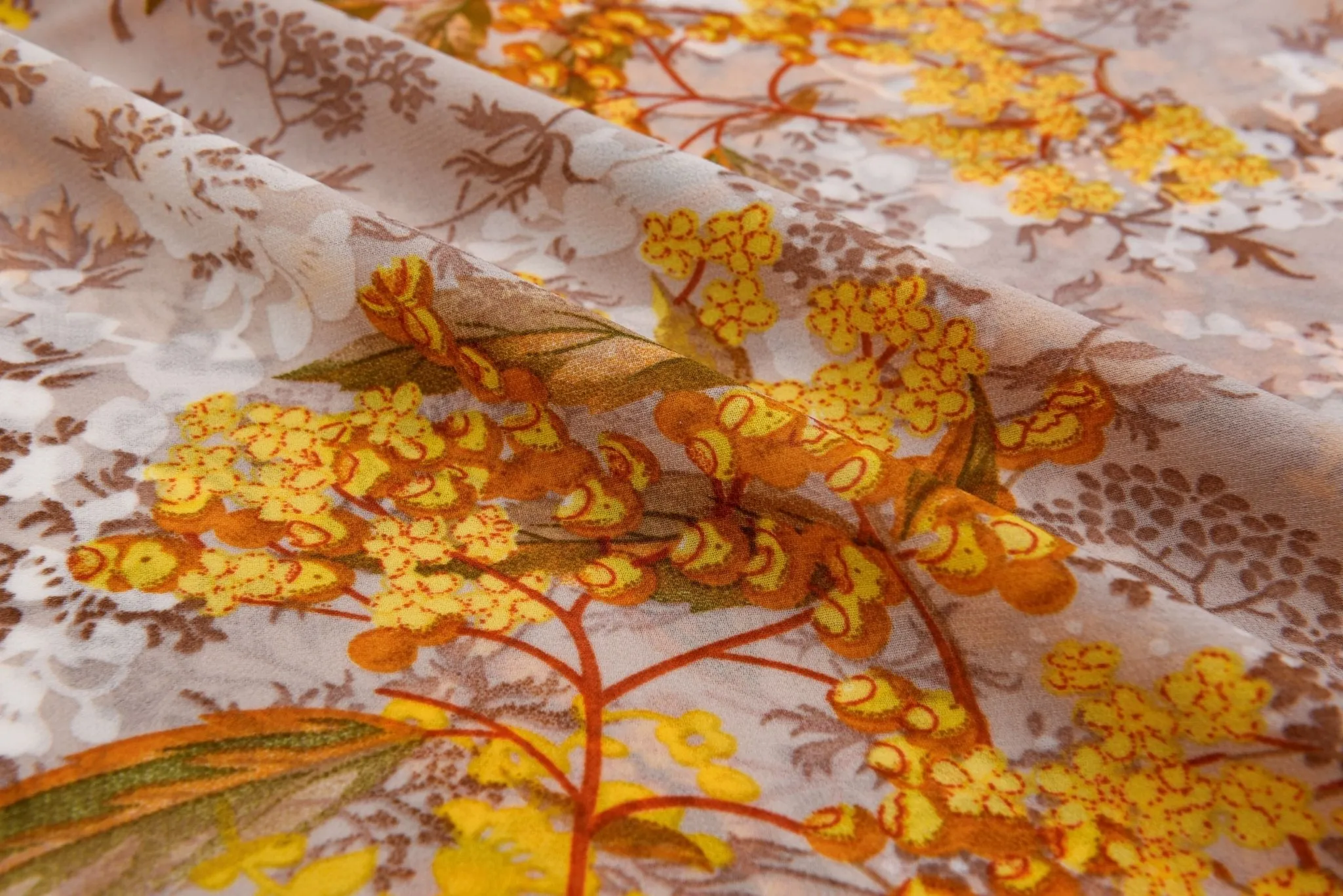 Wild Flower Waltz Chiffon Georgette Digital Print Fabric - #269