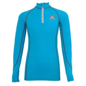 Woof Wear Young Rider Performance Riding Shirt Long Sleeve - Turquoise